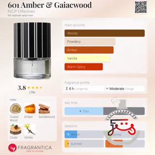 601 Amber & Gaiacwood N.C.P. Olfactives