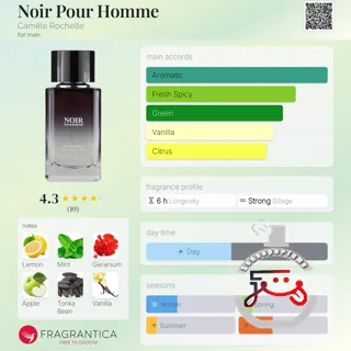 Noir Pour Homme Camille Rochelle