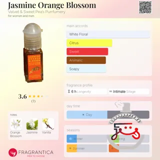 Jasmine Orange Blossom Velvet & Sweet Pea’s Purrfumery