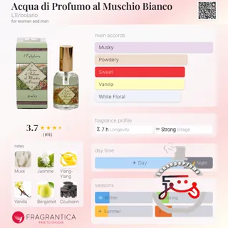 Acqua di Profumo al Muschio Bianco L'Erbolario