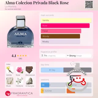 Alma Colecion Privada Black Rose La Martina
