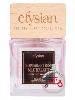 استراوبری رز میلک تی لاته الیزیان | strawberry rose milk tea latte elysian