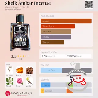 Sheik Âmbar Incense Atelier Segall & Barutti