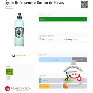 Água Refrescante Banho de Ervas Avatim