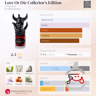 Love Or Die Collector's Edition G Parfums
