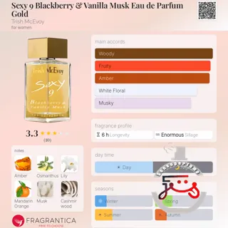Sexy 9 Blackberry & Vanilla Musk Eau de Parfum Gold Trish McEvoy