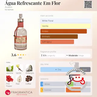 Água Refrescante Em Flor Avatim