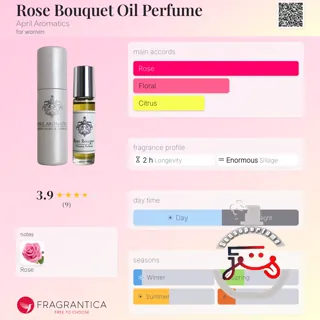 Rose Bouquet Oil Perfume April Aromatics