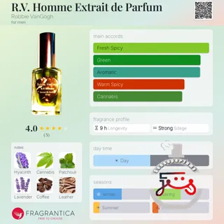 R.V. Homme Extrait de Parfum Robbie VanGogh