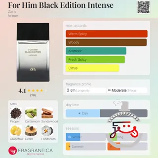 For Him Black Edition Intense Zara