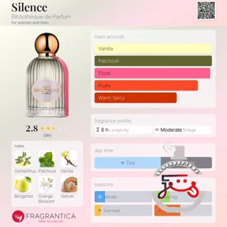 Silence Bibliothèque de Parfum