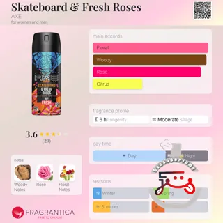Skateboard & Fresh Roses AXE