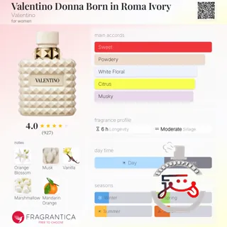 Valentino Donna Born in Roma Ivory Valentino