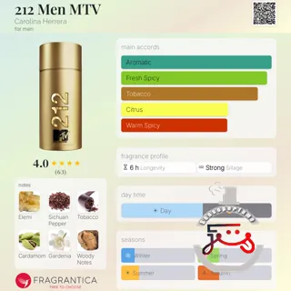 212 Men MTV Carolina Herrera