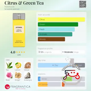 Citrus & Green Tea Notebook
