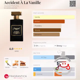 Accident À La Vanille Jousset Parfums