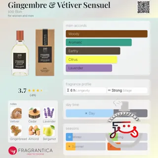 Gingembre & Vétiver Sensuel 100 Bon