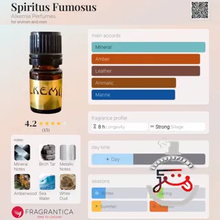 Spiritus Fumosus Alkemia Perfumes